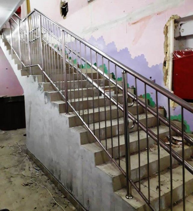 Ограждения для лестниц в детском саду, г. Камышлов