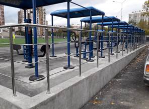 Ограждения для тренажёрной площадки, УрГУПС