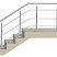 Лестничные ограждения из нержавеющей стали с 2 ригелями